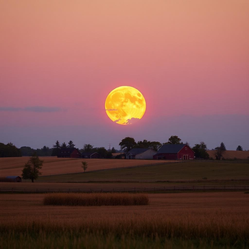 La luna de cosecha 2025: la aliada nocturna del agricultor