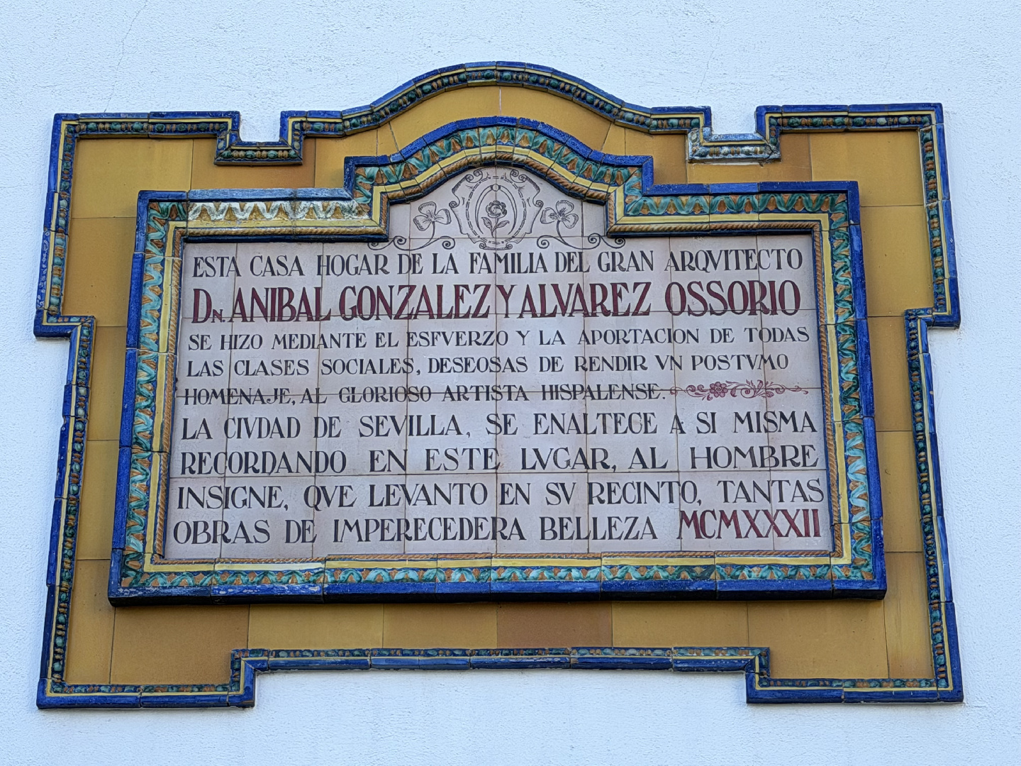 La sede del Valle Inferior, símbolo de la gratitud de Sevilla con Aníbal González