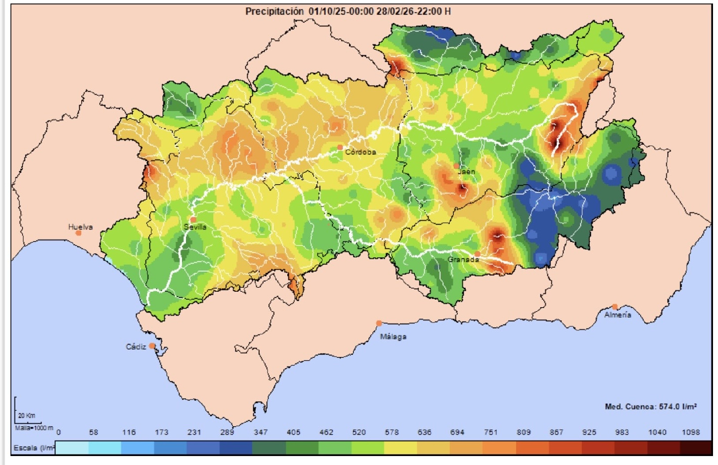 Las lluvias de enero y febrero dejan los embalses de la Regulación General por encima del 80% de su capacidad