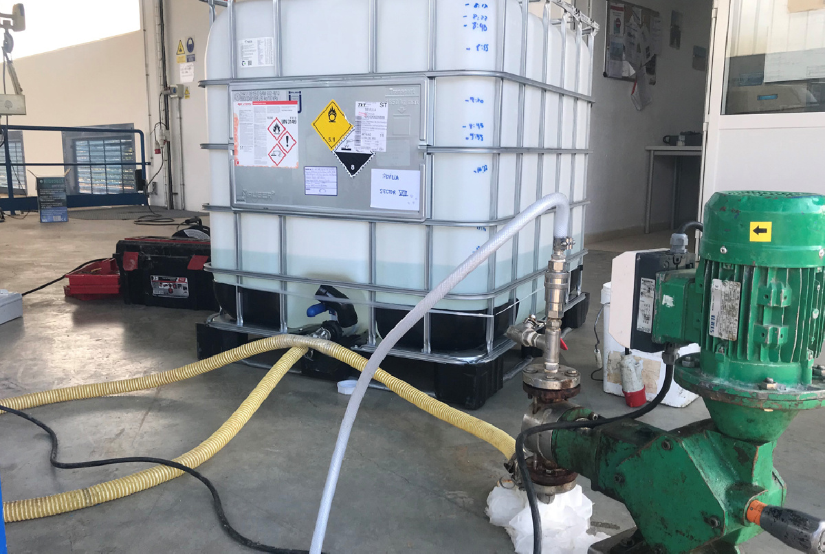 Séptimo año consecutivo aplicando el tratamiento con peroxiacético contra el mejillón cebra