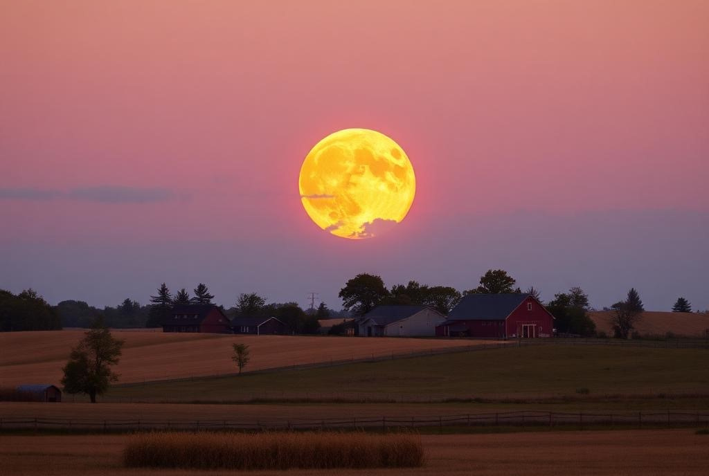 La luna de cosecha 2025: la aliada nocturna del agricultor
